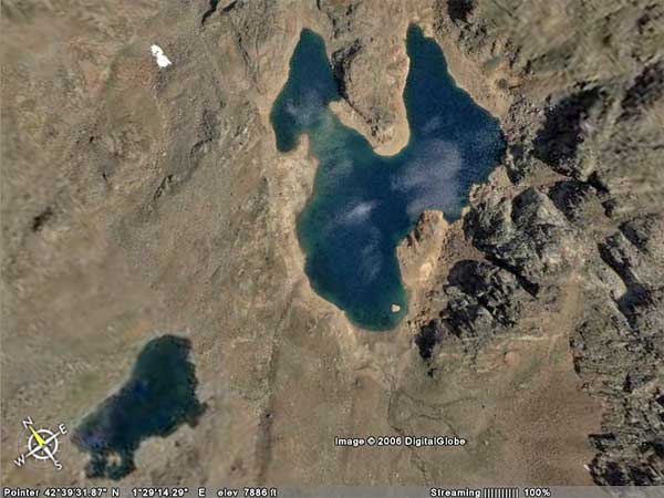 Etang de la Oussade - @ Image satellite Etang de la Oussade