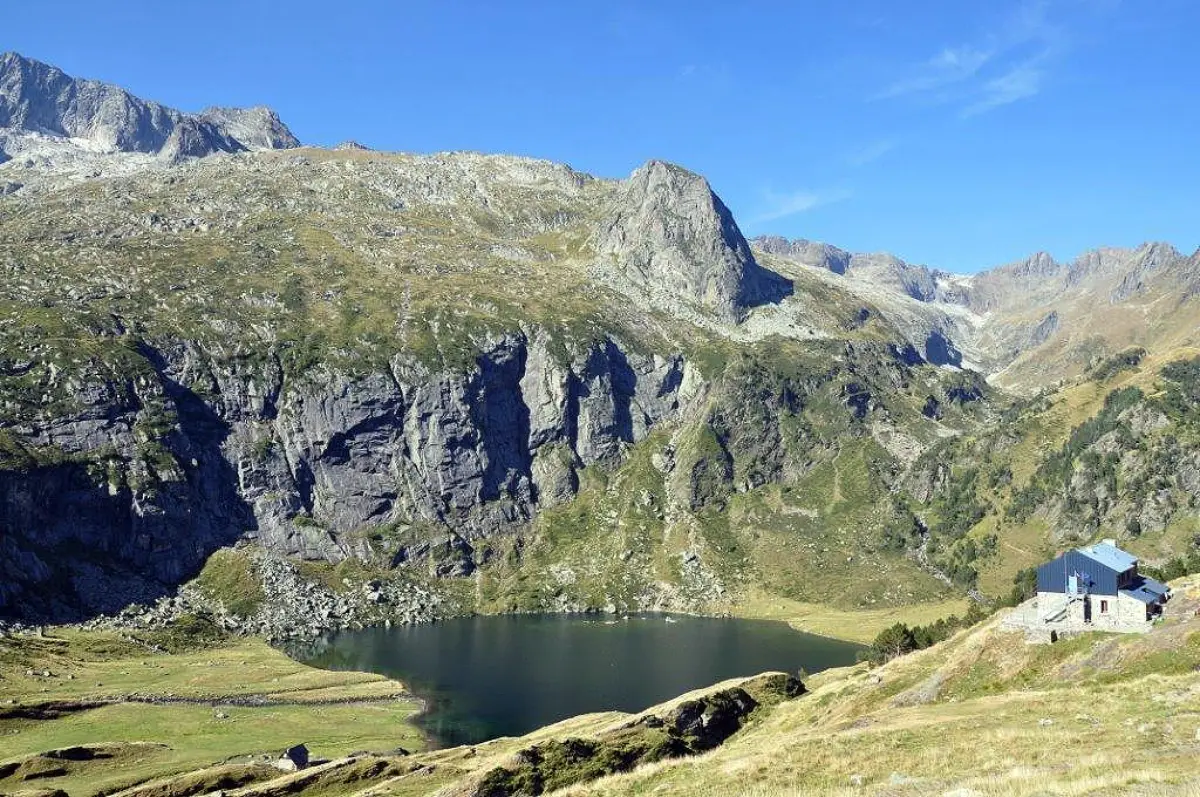 Vue du lac d'Espingo, Vallée de Luchon, Hautes-Garonne, Pyrénées