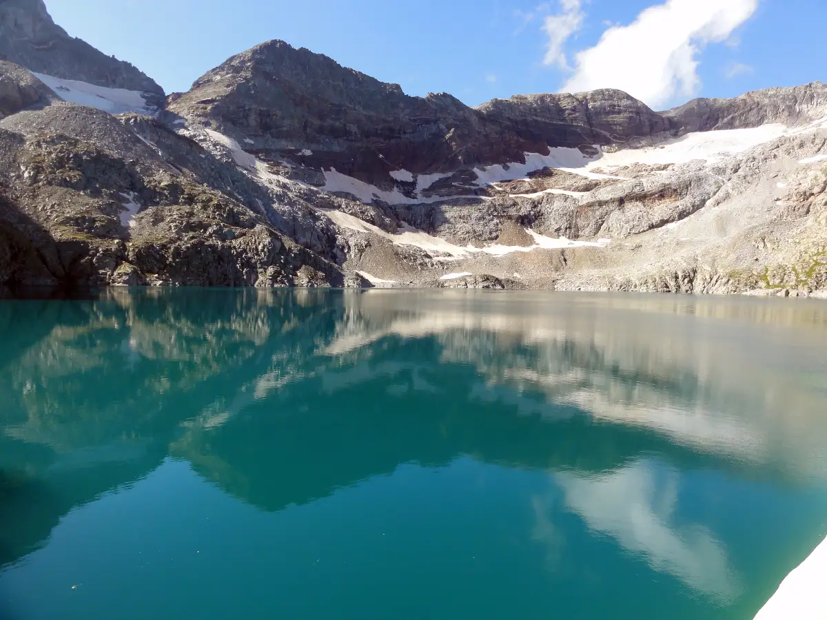 Vue du lac du Portillon, Vallée de Luchon, Hautes-Garonne, Pyrénées