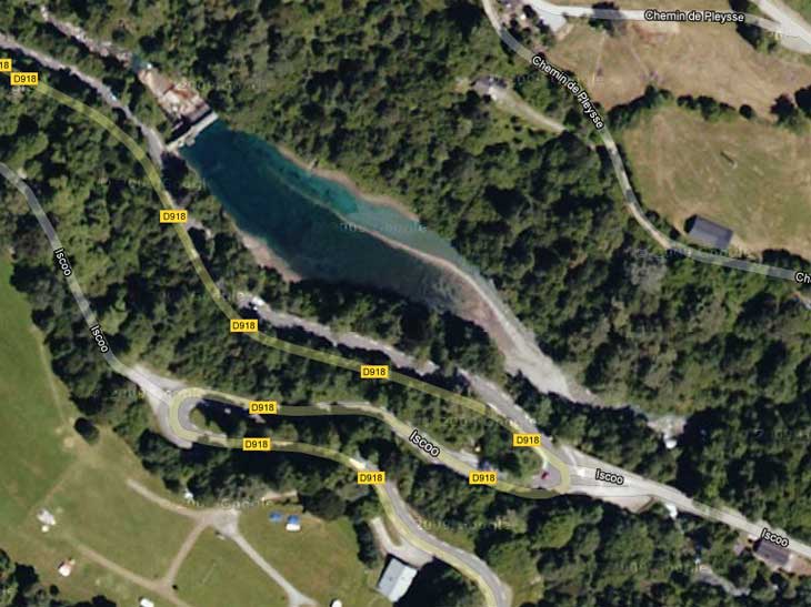 Barrage d'Iscoo - @ google maps Barrage d'Iscoo
