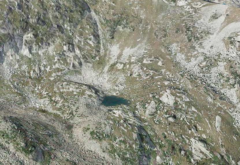 Lac de Pouey Trénous - @ Google Earth Vallon de Pouey Trénous