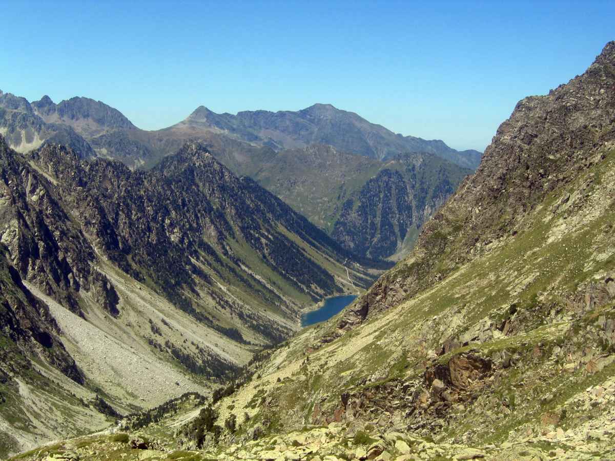 Le lac de Gaube depuis les Laquets d'Estibe Aute