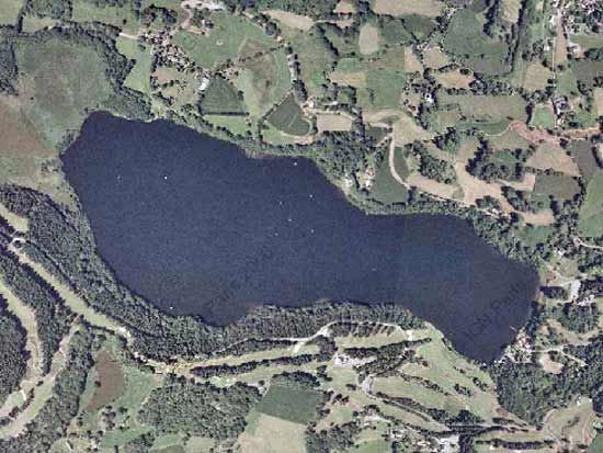 vue satellite lac de Lourdes