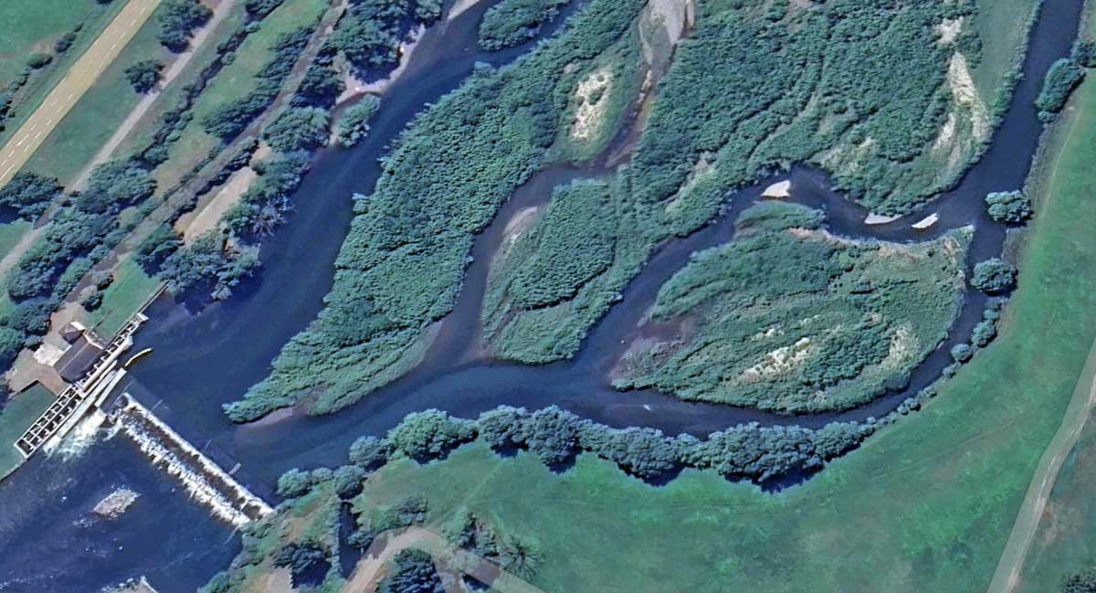 Lac des Gaves - @ Satellite Lac des Gaves desde la inundación de 2013