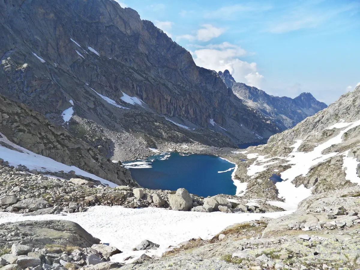 Vue du lac de Batcrabère supérieur, Val d'Azun, Hautes-Pyrénées