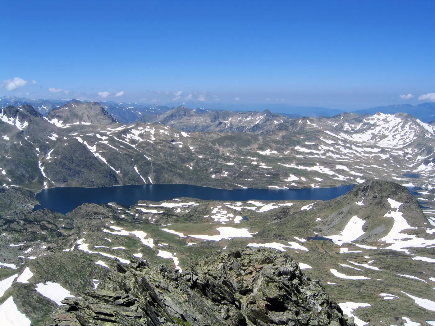Etang de Lanoux depuis le Puig Carlit - 2921m