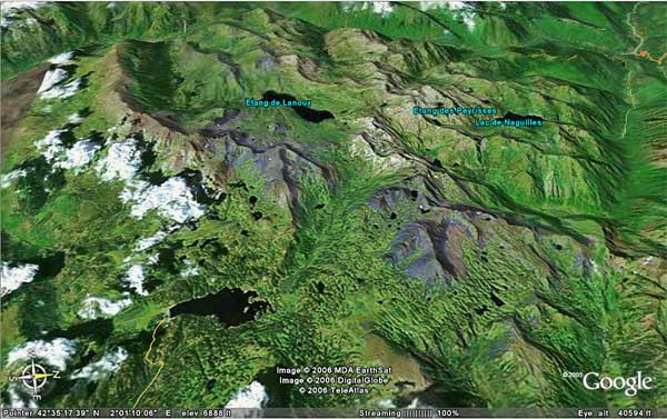 Massif du Carlit vu du ciel