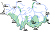 Mapa de los valles de Aspe y Ossau