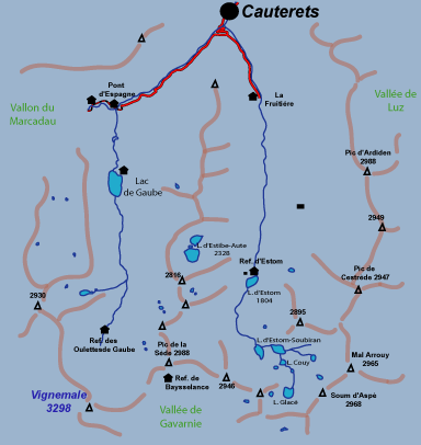  Cauterets - Mapa