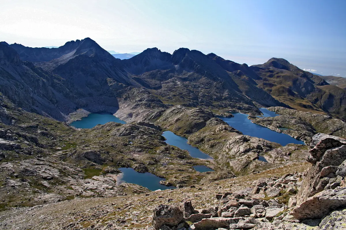 Vista del estany de Saburó, Pirineo Catalán