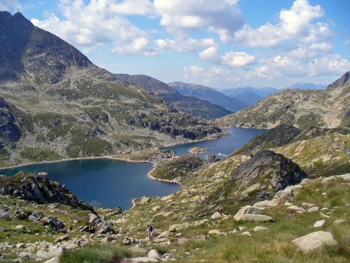 Vue du Estanys de Juclar, Andorre