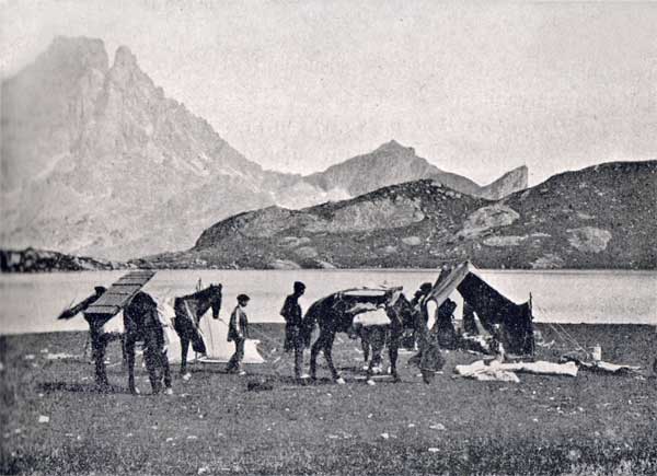 Campement de l'abbé Gaurier aux lacs d'Ayous
